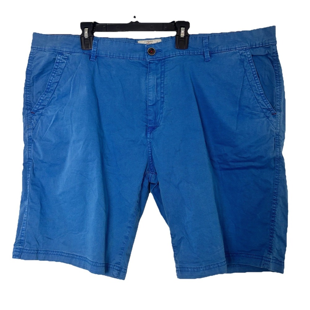 Weatherproof Men's 42x9 Flat Front Shorts Blue Cotton Pockets Active Outdoor